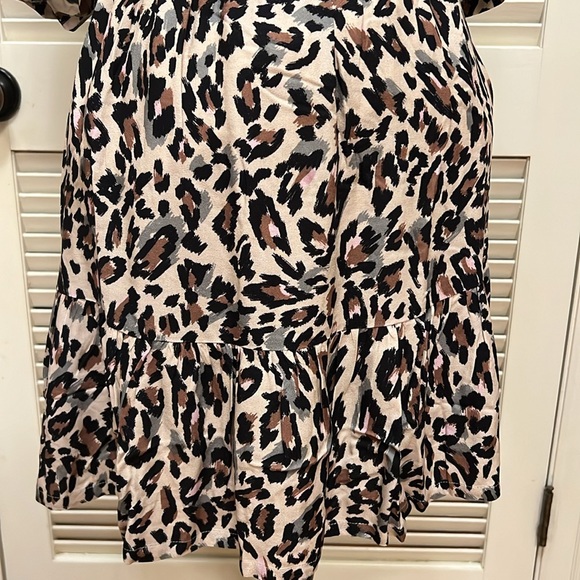 Saltwater LUXE Open Back Mini Dress in Cream Leopard Print, Size Small - Picture 9 of 17